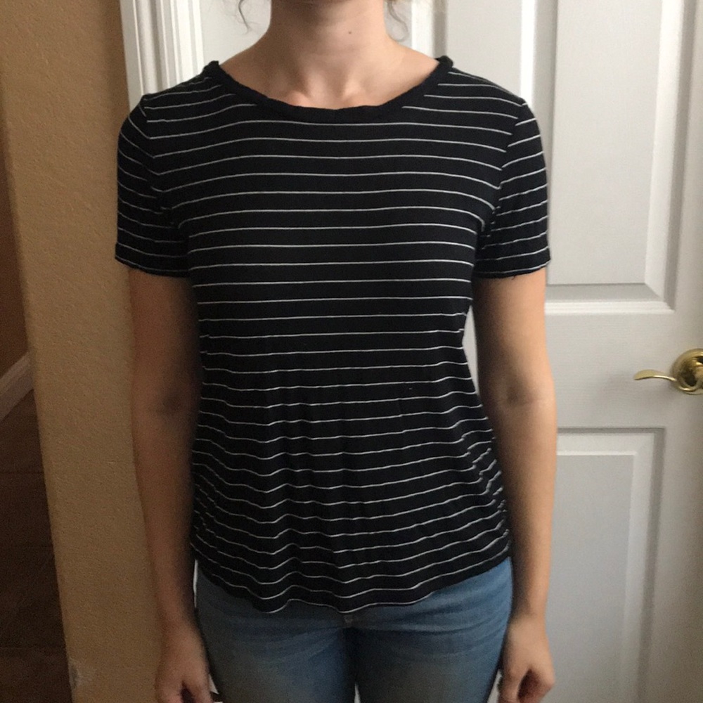 Black and white striped T-shirt